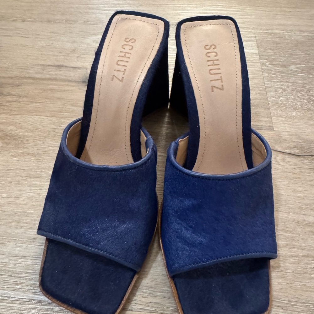 SCHUTZ Women's Deep Blue Mules